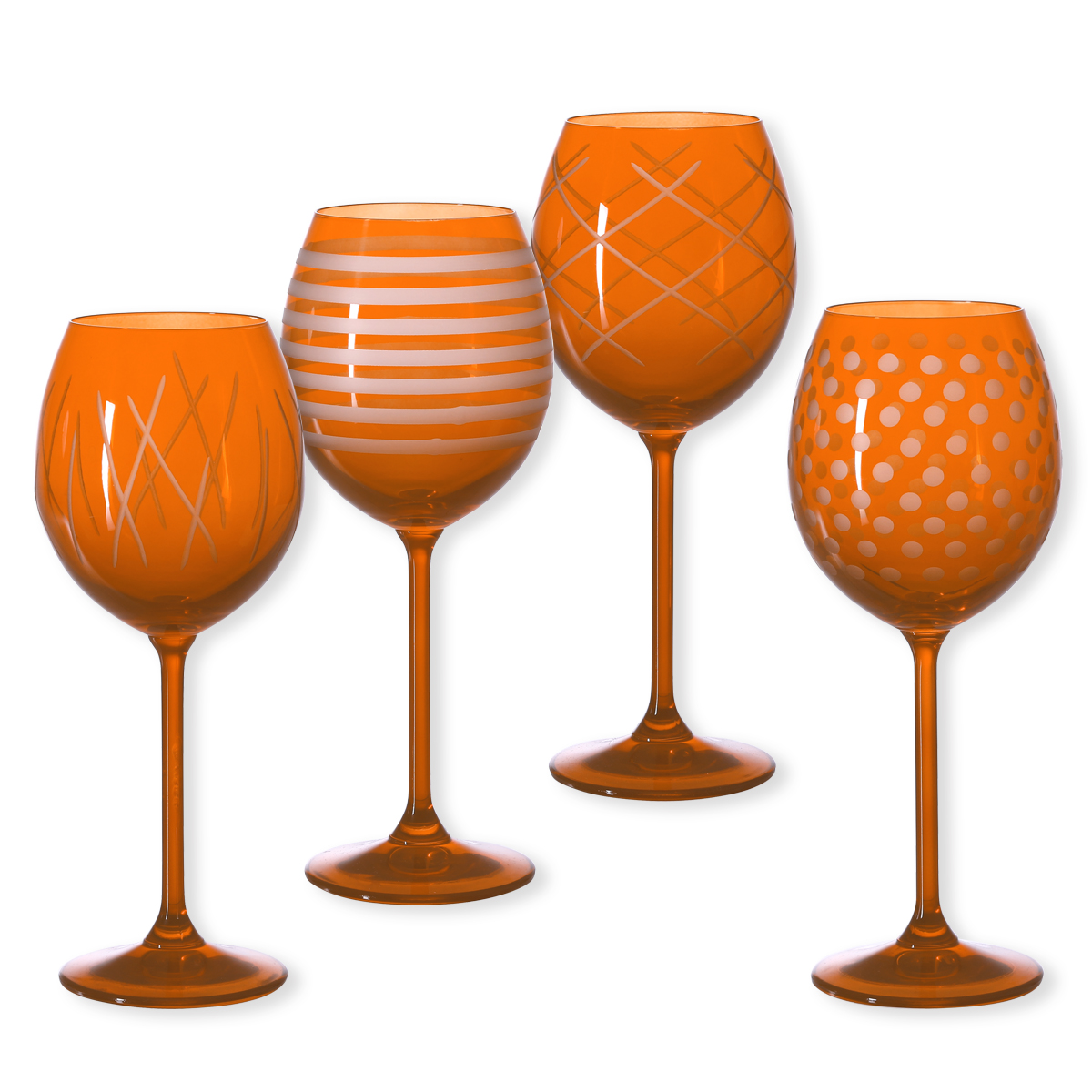 Verre à Vin coloré (orange) - Verrerie Design et Chic - Bruno Evrard