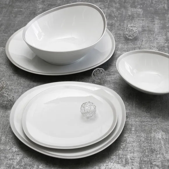 Assiette Creuse et Asymétrique Design en Porcelaine - Bruno Evrard