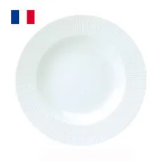 Assiette en porcelaine blanche à motifs design - 29cm - Bruno Evrard